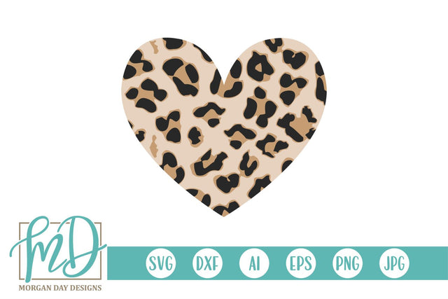 Leopard Heart SVG Morgan Day Designs 