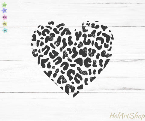 Leopard Heart SVG, Valentines Day Svg SVG _HelArtShop_ 