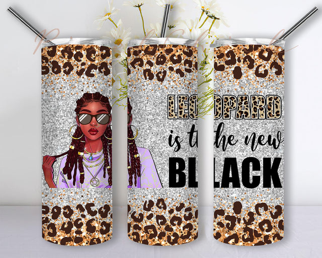 Leopard is the New Black Leopard Print Tumbler Designs Bundle Templates Sublimation Designs Downloads Skinny Tumbler 20oz Design Sublimation PixelChick 