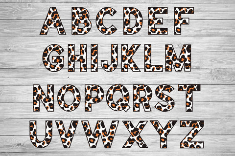 Leopard Letters SVG, Cheetah Print ABC, Alphabet SVG Monogram Letters. SVG Elinorka 