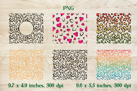 Leopard libbey can glass sublimation | Can glass wrap 25 Oz Sublimation Svetana Studio 