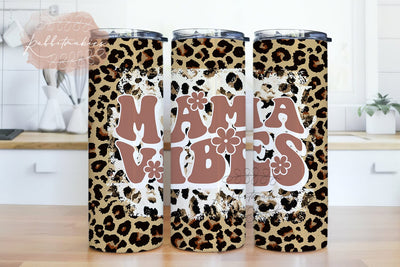 Leopard Mama 20oz Sublimation Tumbler, Mothers Day Straight tumbler, Mama Vibes Tumbler, Tumbler Mom Tumbler Wrap PNG Sublimation Rabbitmakies 