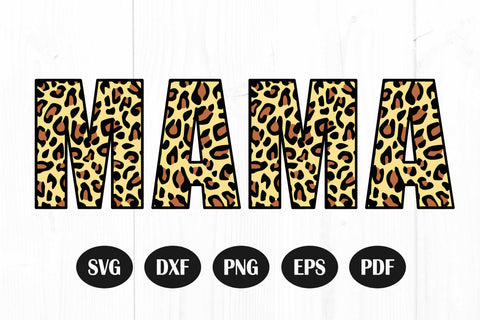 Leopard Mama Svg, Mom Life Svg, Mom Svg, Leopard Print Svg, Mama Svg SVG Litke Designs 