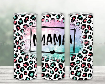 Leopard mama Tumbler Sublimation Designs, Mama Digital Design, Leopard Sublimation Design Sublimation ToriDesigns 