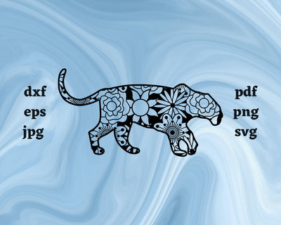 Leopard Mandala SVG Cut File SVG Northern Light SVG 