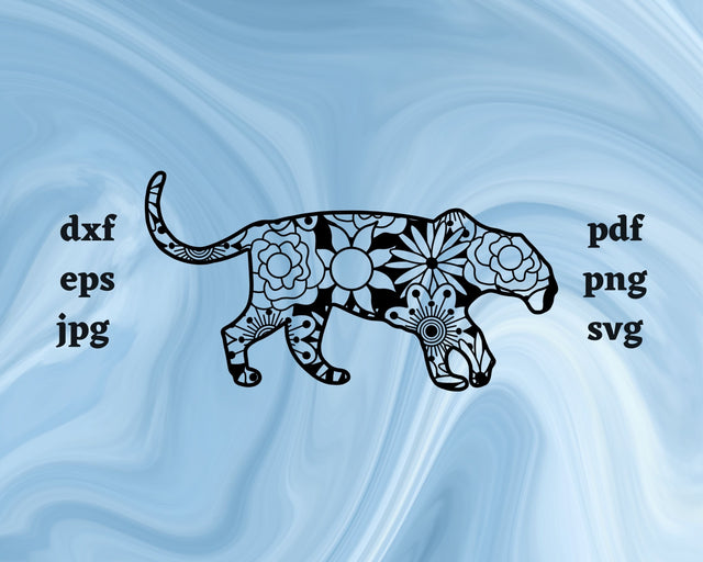 Leopard Mandala SVG Cut File SVG Northern Light SVG 