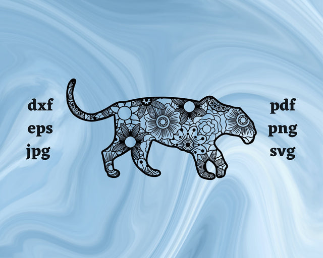 Leopard Mandala SVG Cut File SVG Northern Light SVG 