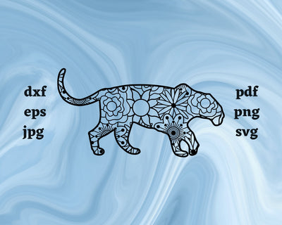 Leopard Mandala SVG Cut File SVG Northern Light SVG 