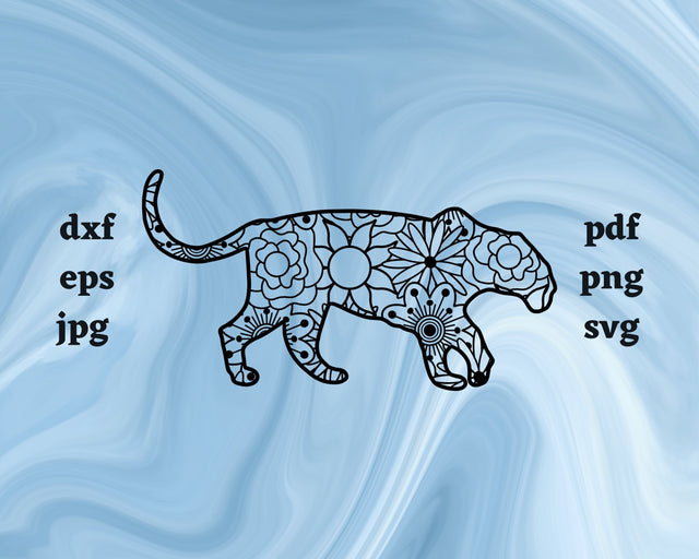 Leopard Mandala SVG Cut File SVG Northern Light SVG 
