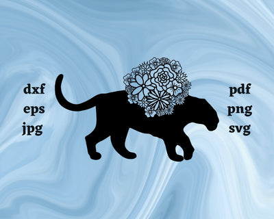 Leopard Mandala SVG Cut File SVG Northern Light SVG 