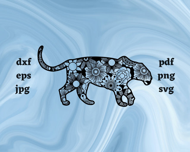 Leopard Mandala SVG Cut File SVG Northern Light SVG 