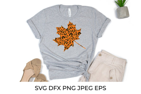 Leopard maple leaf. Fall leaf. Autumn decorations SVG SVG LaBelezoka 