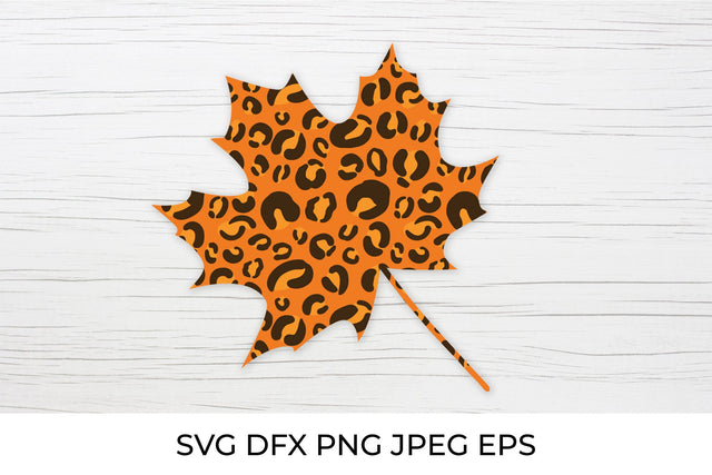 Leopard maple leaf. Fall leaf. Autumn decorations SVG SVG LaBelezoka 