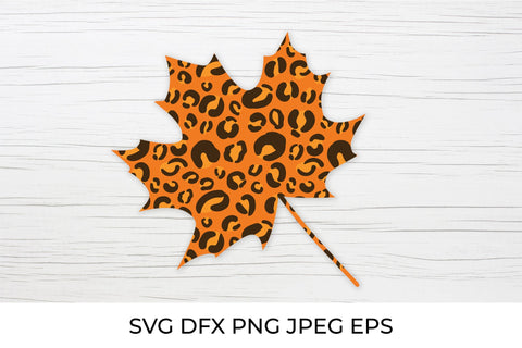 Leopard maple leaf. Fall leaf. Autumn decorations SVG SVG LaBelezoka 