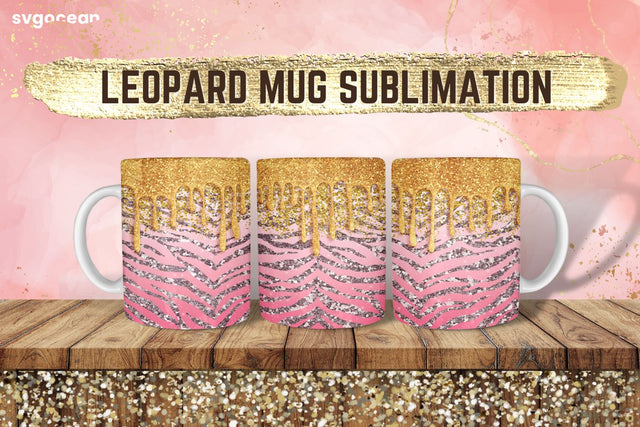 Leopard Mug | PNG Bundle | Mug Wrap Sublimation SvgOcean 