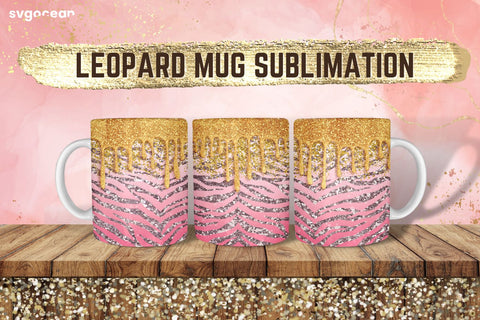 Leopard Mug | PNG Bundle | Mug Wrap Sublimation SvgOcean 