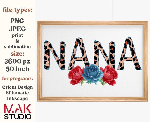 Leopard nana png, Leopard nana sublimation, Nana flowers png, Nana sublimation, Nana priniting, Nana png, Nana jpg, Nana leopard png jpeg Sublimation MAKStudion 