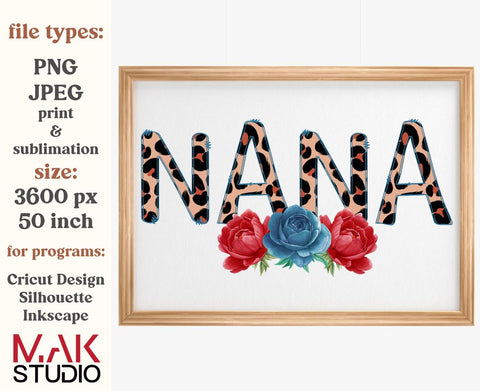 Leopard nana png, Leopard nana sublimation, Nana flowers png, Nana sublimation, Nana priniting, Nana png, Nana jpg, Nana leopard png jpeg Sublimation MAKStudion 