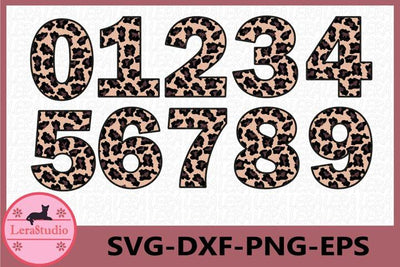 Leopard Numbers SVG SVG Lerastudio 