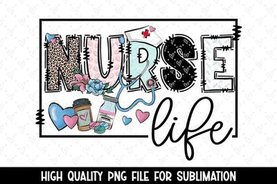 Leopard Nurse Life Png Sublimation Design Sublimation BijouBay 