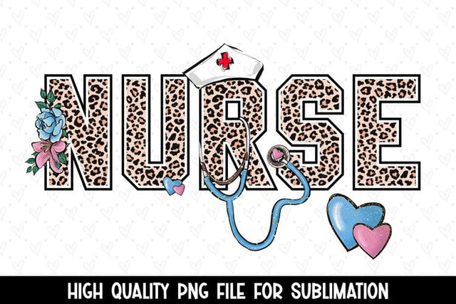 Leopard Nurse PNG For Sublimation Sublimation BijouBay 