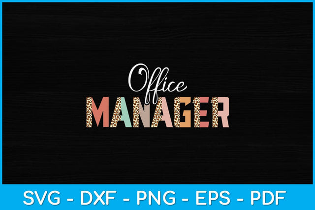 Leopard Office Manager Funny Job Title School Worker Svg Design SVG artprintfile 