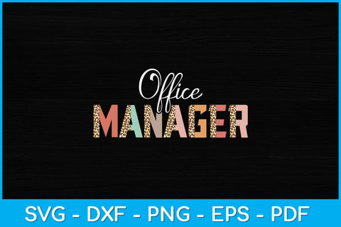 Leopard Office Manager Funny Job Title School Worker Svg Design SVG artprintfile 