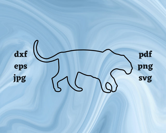 Leopard Outline SVG Cut File SVG Northern Light SVG 