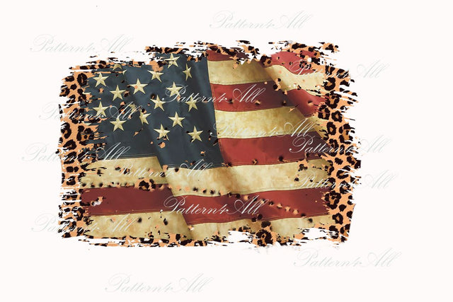 Leopard Patches,Vintage American flag, Splash Sublimation Design, Leopard print texture,Distressed Leopard Print Sublimation Patches PNG Sublimation ArtStudio 