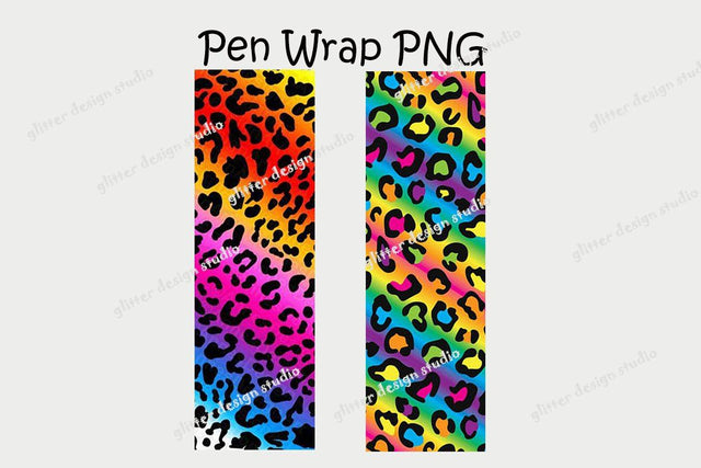 Leopard Pen Wraps, Cheetah Pen Wrap, Personalized Glitter Pen Wrap, Pen Wrap svg, Pen Wraps Waterslides, Pen Wrap For Personalise SVG ArtStudio 