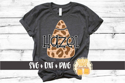Leopard Print Candy Corn - Halloween SVG PNG DXF Cut Files SVG Cheese Toast Digitals 