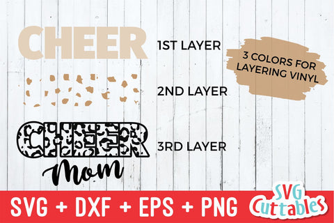 Leopard Print Cheer Mom Svg Cuttables 
