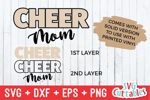 Leopard Print Cheer Mom Svg Cuttables 