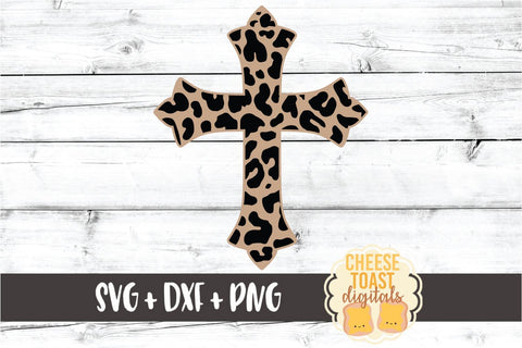 Leopard Print Cross - Christian SVG PNG DXF Cut Files SVG Cheese Toast Digitals 
