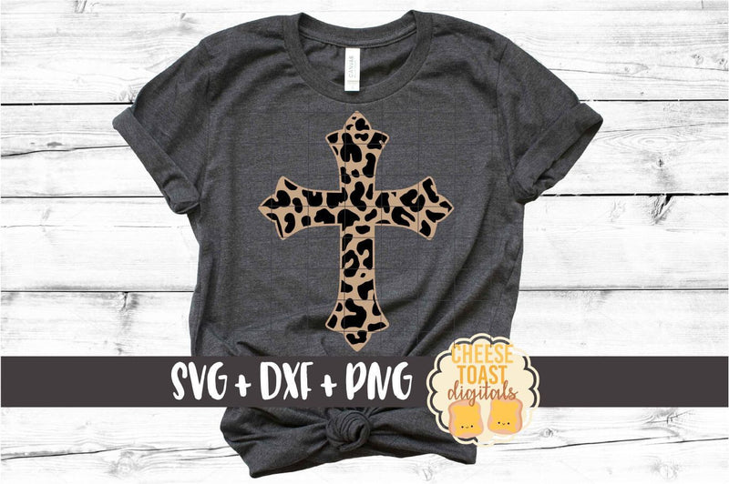 Leopard Print Cross - Christian SVG PNG DXF Cut Files SVG Cheese Toast Digitals 