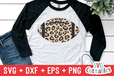 Leopard Print Football SVG Svg Cuttables 