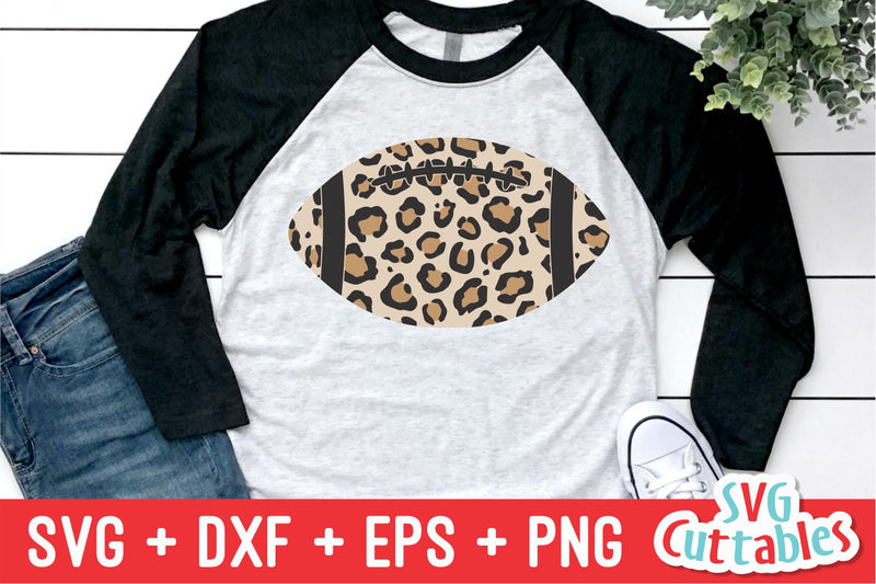 Leopard Print Football SVG Svg Cuttables 