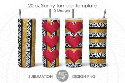 Leopard print glitter tumbler, 20 oz, Sublimation PNG SVG Artisan Craft SVG 