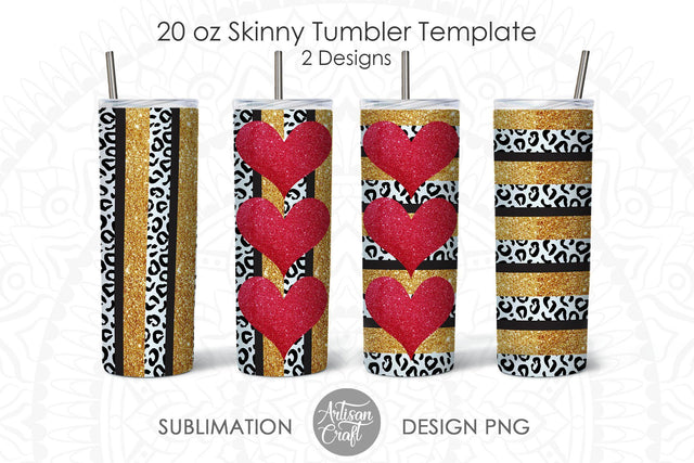 Leopard print glitter tumbler, 20 oz, Sublimation PNG SVG Artisan Craft SVG 
