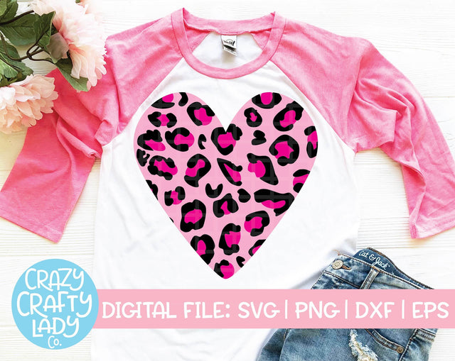 Leopard Print Heart SVG Crazy Crafty Lady Co. 