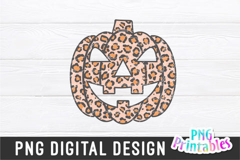 Leopard Print Jack O Lantern png - Halloween png - Print File - Halloween Sublimation Design - Halloween Shirt png - Digital Download Sublimation Svg Cuttables 