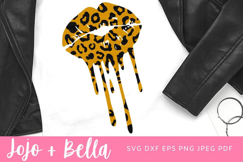 Leopard Print Lips Svg, Lips Svg, Leopard Lips DXF, Leopard Svg, Dripping Lips Svg, Leopard Lips Cut file SVG Jojo&Bella 