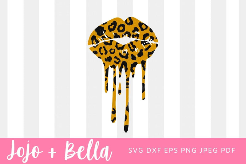 Leopard Print Lips Svg, Lips Svg, Leopard Lips DXF, Leopard Svg, Dripping Lips Svg, Leopard Lips Cut file SVG Jojo&Bella 