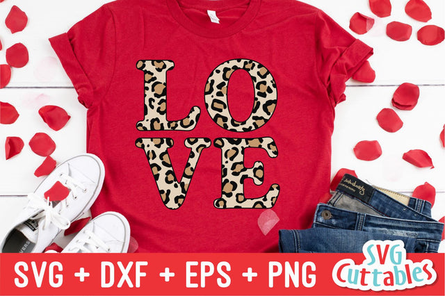 Leopard Print Love Svg Cuttables 