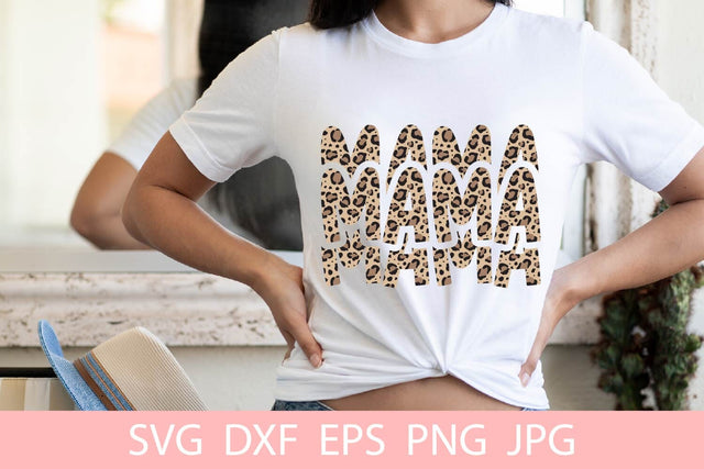 Leopard Print Mama SVG T-shirt Design, SVG Sublimation Free For Commercial Use Sublimation Sintegra 