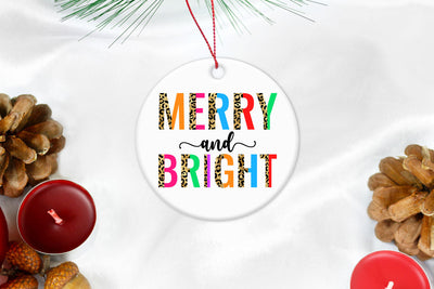 Leopard Print Merry Bright Christmas I Holiday Sublimation Sublimation Happy Printables Club 