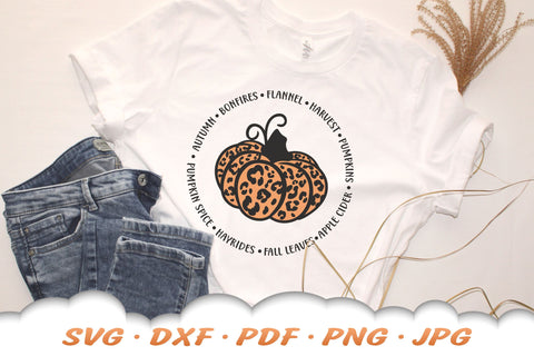 Leopard Print Pumpkin SVG | Fall SVG SVG Cloud9Design 