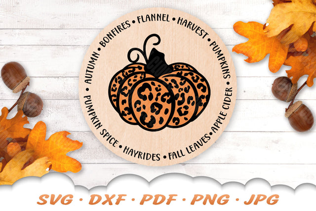 Leopard Print Pumpkin SVG | Fall SVG SVG Cloud9Design 
