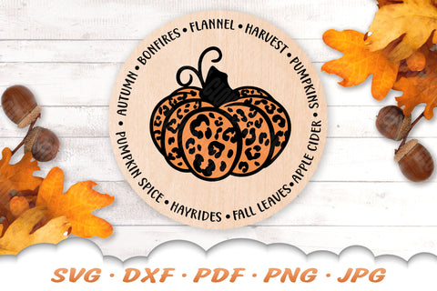 Leopard Print Pumpkin SVG | Fall SVG SVG Cloud9Design 