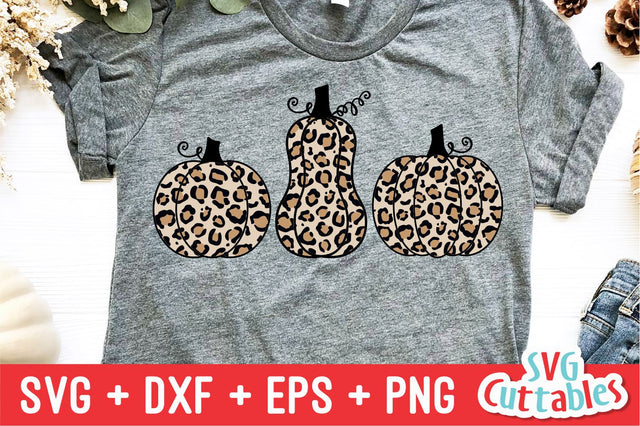 Leopard Print Pumpkins Svg Cuttables 